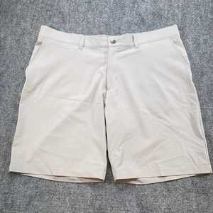 Adidas Golf Shorts Mens 38 Gray Flat Front Casual Stretch Pockets #AB387